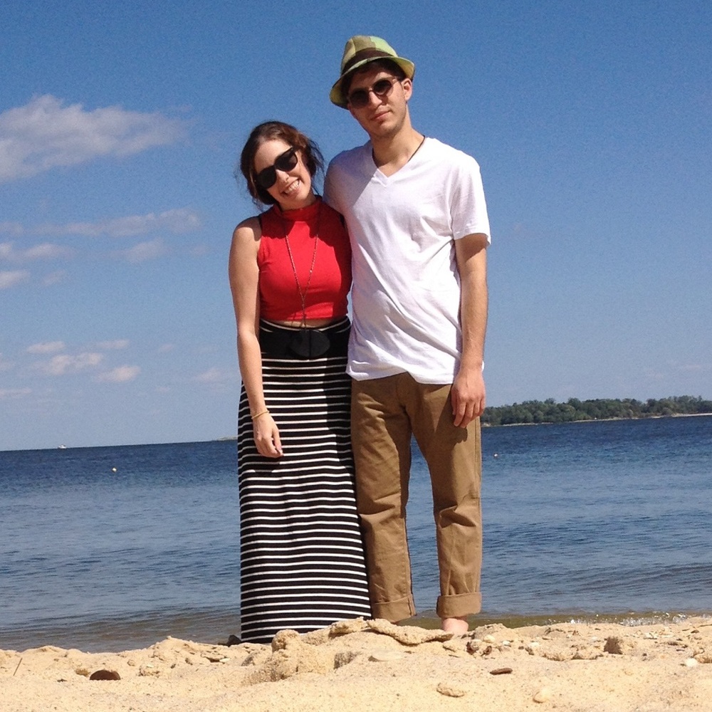 Black & White Striped Maxi Skirt